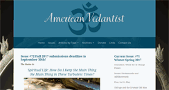 Desktop Screenshot of americanvedantist.org